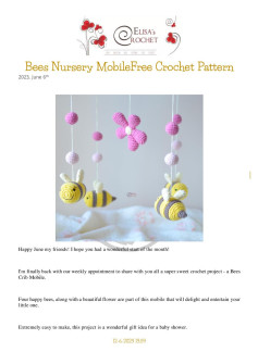 Bees Nursery MobileFree Crochet Pattern 2023