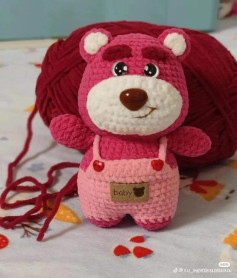 chart dịch bé gấu dâu cute, gấu lotso