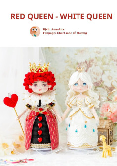 Chart móc doll nữ hoàng đỏ ,red queen
