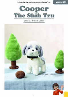 Cooper The Shih Tzu Gray & White Color 1 pikicraft dog, pupy