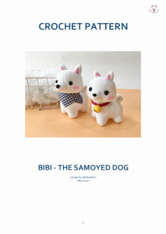 CROCHET PATTERN BIBI - THE SAMOYED DOG