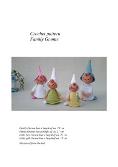 Crochet pattern Family Gnome Daddy Gnome