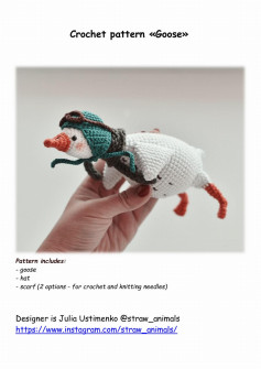 Crochet pattern «Goose» Pattern includes: - goose - hat - scarf