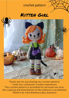 crochet pattern Kitten Girl