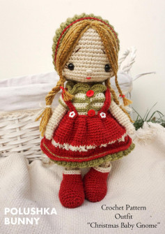 crochet pattern outfit christmas baby gnome