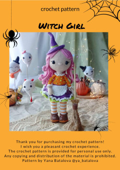 crochet pattern Witch Girl