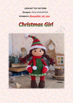 CROCHET TOY PATTERN christmas girl