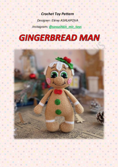 crochet toy pattern gingerbread man