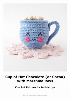 Cup of Hot Chocolate (or Cocoa) with Marshmallows Crochet Pattern