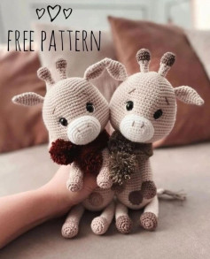 Deer couple crochet pattern