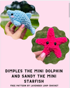 dimples the mini dolphin and sandy the mini starfish