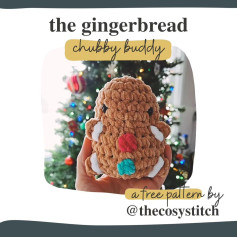 F R E E gingerbread chubby buddy pattern 🤎