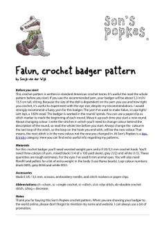 Falun, crochet badger pattern