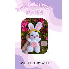 🐰🌻🩷 Floral Chunky Bunny Pattern