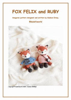 FOX FELIX and RUBY Amigurmi pattern