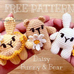 Free Daisy Bunny & Bear Pattern