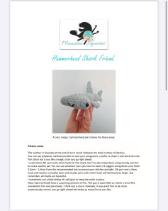 Free hammerhead shark crochet pattern