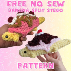 free no sew banana split stego pattern