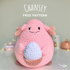 Free Pattern Chansey (Pokemon)Chansey, a 1st Gen Pokemon and they say that if you catch her
