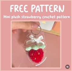 free pattern mini plush strawberry crochet pattern