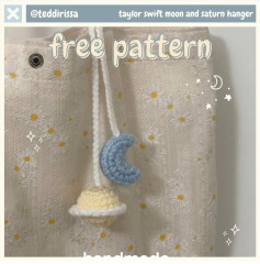 Free Pattern Moon and Saturn Hanger