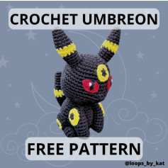 Free Pattern Umbreon (Pokemon Gen II)Umbreon is a dark type Pokémon and the evolve form of Eevee.