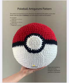 Free pokeball crochet pattern