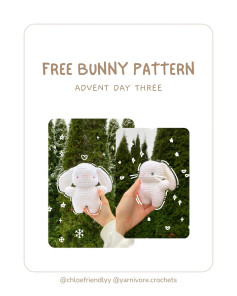 🐰 FREE white BUNNY PATTERN