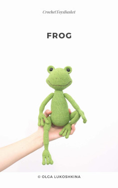 FROG, Long-legged frog crochet pattern