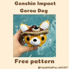 genshin impact gorou dog free pattern