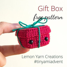 gift box free pattern lemon yarn creations