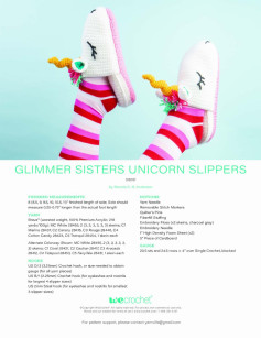 GLIMMER SISTERS UNICORN SLIPPERS