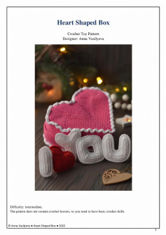 Heart Shaped Box Crochet Toy Pattern