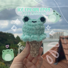 ice cream frog free pattern