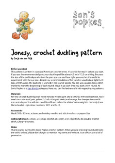 Jonesy, crochet duckling pattern