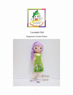 lavender girl amigugumi crochet pattern