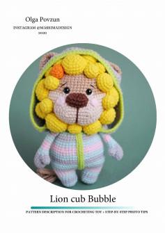 lion cub bubble crochet pattern