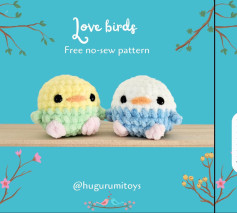 love birds free no sew pattern