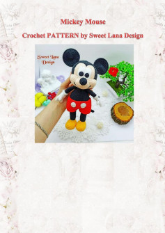 mickey mouse crochet pattern with red pants