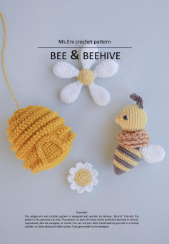 Ms.Eni crochet pattern BEE & BEEHIVE