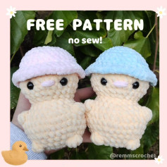 NO SEW FREE chick with hat pattern🐥