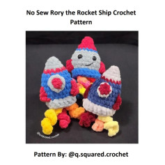 no sew rory the rocket ship corchet pattern