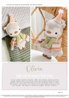 OLIVIA THE UGLY SWEATER OWL CROCHET PATTERN