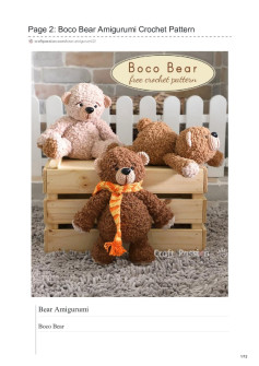 Page 2: Boco Bear Amigurumi Crochet Pattern