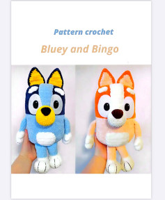 pattern crochet bluey and bingo