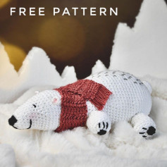 Polar bear scarf crochet pattern