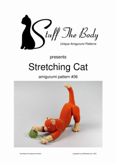 presents Stretching Cat amigurumi pattern