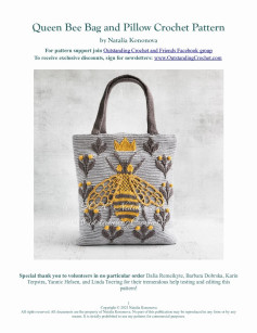 Queen Bee Bag and Pillow Crochet Pattern