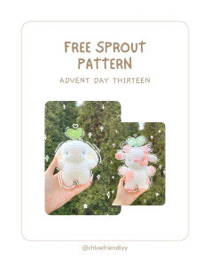 Rabbit sprout crochet pattern 🌱🤍