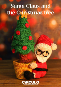 Santa Claus and the Christmas tree